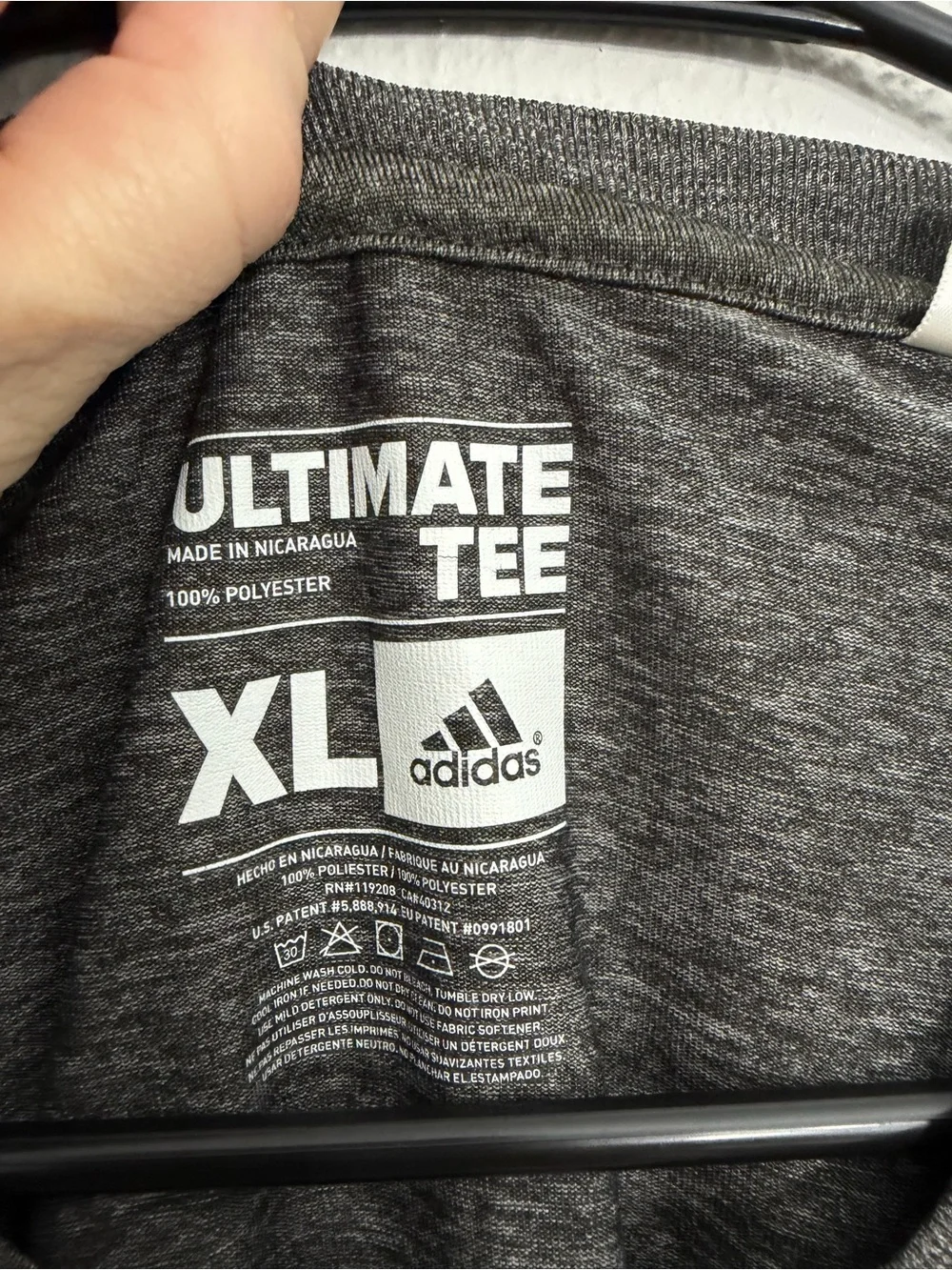 adidas Gray San Antonio Spurs Logo Short Sleeve Tee